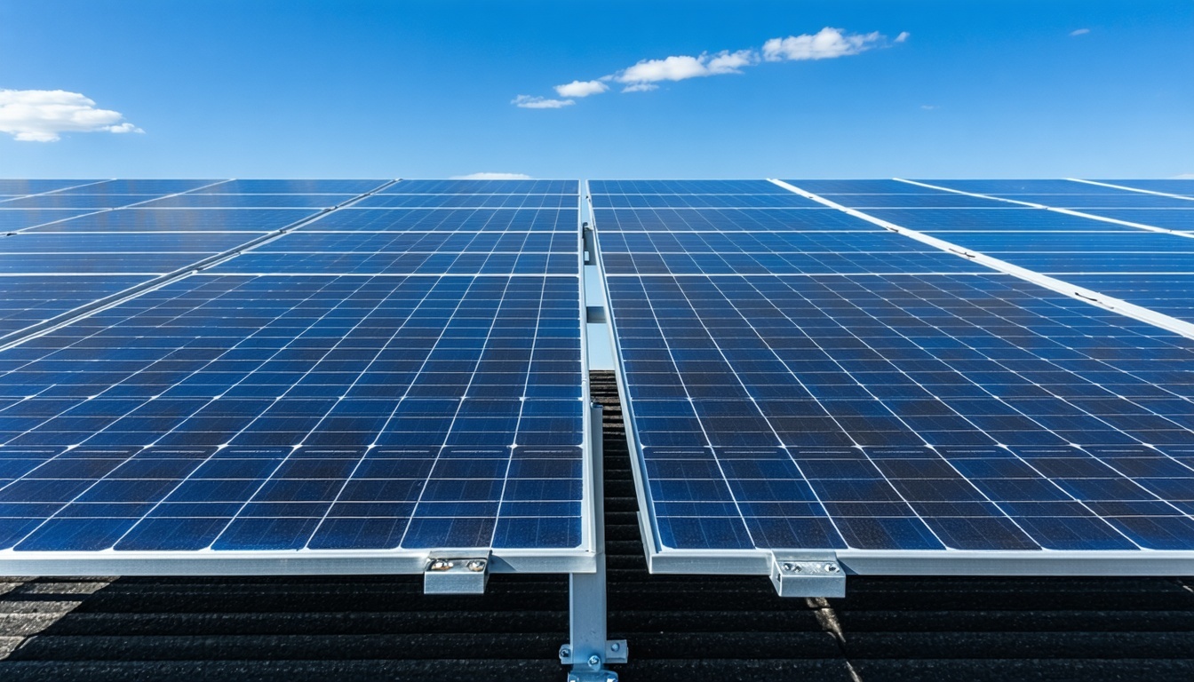 Solar energy panels harnessing sunlight